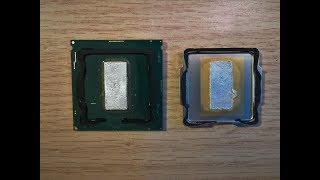 Delidding the Soldered CPU  Intel i9 9900k [upl. by Trepur471]