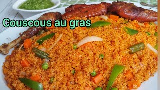 Couscous au Gras  Jollof couscous [upl. by Bergren429]