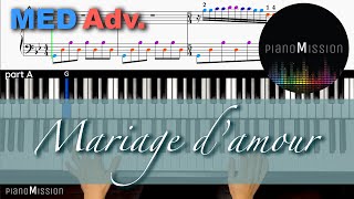 Real Piano Tutorial MARIAGE DAMOUR with FollowUp Tutorial [upl. by Llirpa]