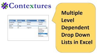 Excel Multiple Dependent Drop Downs [upl. by Tnarud243]