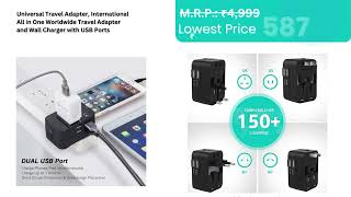 Universal Travel Adapter International All in One Worldwide Travel Adapter httpsamznto3U9jKnu [upl. by Eeleimaj319]