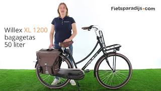 Willex XL 1200 Bagagetas 50L  Fietstas review NL [upl. by Nyberg]