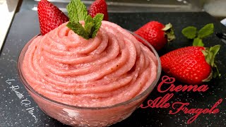 CREMA ALLE FRAGOLE SENZA UOVA Pronta in Meno Di 10 Minuti  Ricetta Facilissima 🍓 Strawberry Cream [upl. by Enaira935]