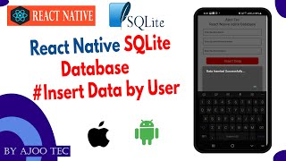 React Native SQLite Data base Insert Value by users  in Hindi [upl. by Sonya]