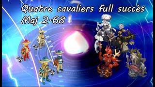 DOFUS Quatre cavaliers full succès  Panda  Hupper  Zobal  Iop  Màj 268 [upl. by Ramilahs58]