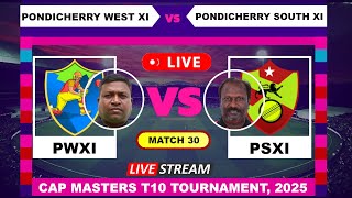 Pondicherry West XI vs Pondicherry South XI T10 Live Cricket  English Commentary [upl. by Ylrebmit157]