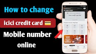 how to change mobile number in icici credit card [upl. by Refinneg434]