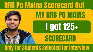 My RRB Po Mains SCORECARD 2022  I Got 125 Marks  RRB Po Scorecard Out rrbpo [upl. by Werd]