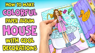 DIY Coolest Paper Doll House In Album  FUN AND EASY CRAFTS [upl. by Persons840]