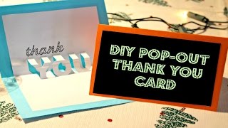 DIY Easy Popout Thank you Card [upl. by Annohsak]