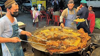 POPULAR MUMBAI MASALA CRISPY FRIED FISH amp DEEP CHICKIEN FRIED AT AMROZ RESTAURANT RAWALPINDI [upl. by Ritz446]