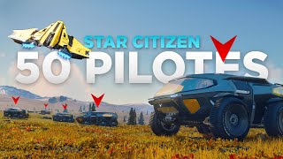 Course ÉPIQUE sur STAR CITIZEN avec 50 joueurs [upl. by Mcintosh]