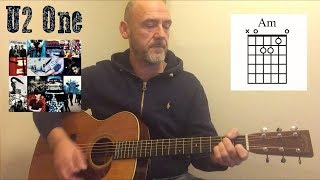 U2  One  Guitar lesson by Joe Murphy [upl. by Horick]