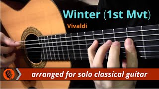 The Four Seasons Winter 1st mvt AVivaldi solo classical guitar arrangement by Emre Sabuncuoglu [upl. by Haddad]