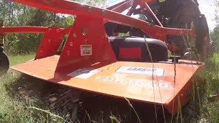 164 kubota B2601 compact tractor finish mower or belly mower outdoor channel [upl. by Aylatan308]