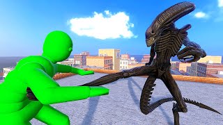 ALIEN vs Ragdoll Army  Overgrowth Mods Gameplay [upl. by Pollitt]