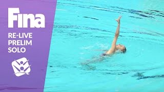 ReLive  Preliminary Solo  FINA World Junior Synchronised Swimming Championships 2016 [upl. by Rasec372]