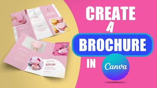 Create a Brochure in Canva  TriFold Brochure Design [upl. by Nefen]