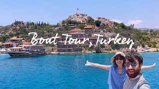 Cheap boat tour Turkey  Kekova Tour  Vlog [upl. by Ellerrehc]