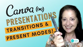 Canva Presentations  How to Add Transitions and PRESENT [upl. by Denice]