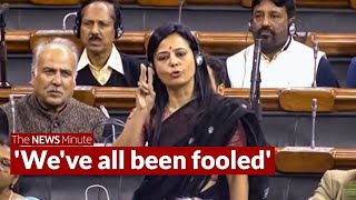 Mahua Moitra speech on Adani He is the remote control behind the PM [upl. by Arraic]