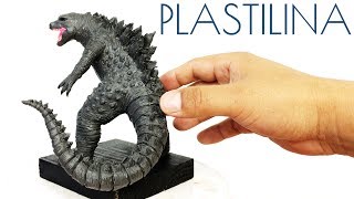 Como hacer a GODZILLA KING OF THE MONSTERS de Plastilina paso a paso  Mi mundo de Plastilina [upl. by Anuaek]