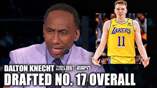 Stephen A reacts to Dalton Knecht getting drafted by the Lakers LA needed a shooter  NBA Draft [upl. by Yanehc]