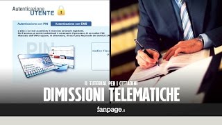 Dimissioni telematiche video tutorial del Ministero del Lavoro [upl. by Lebasi304]