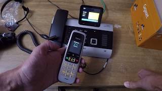 Gigaset DX800A Part 5 of 7 Registering the DECT handset [upl. by Isma]