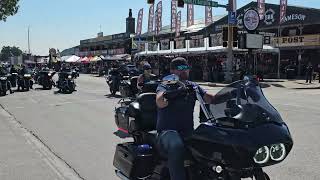 Awesome Bikers on Lazelle Street in Downtown Sturgis S Dakota [upl. by Nwahsor]