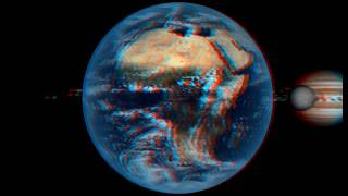 Anaglyph Solar system 3D CG animation [upl. by Schulze315]