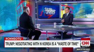 Tapper to Tillerson Did you call Trump a moron [upl. by Nywra]