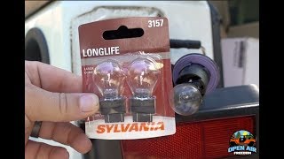 Jeep Wrangler JK Rear Turnsignal Bulb Replacement [upl. by Erma]