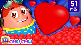 Learn Red Color with Surprise Eggs Ball Pit Show  More Funzone Songs for Kids  ChuChu TV [upl. by Hyozo39]