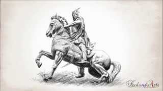 King of Albania Gjergj Kastrioti Skënderbeu  Pencil drawing art [upl. by Martz]