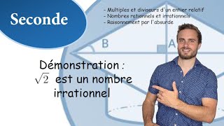 Démonstration  racine de 2 est un nombre irrationnel  seconde  arithmétique  par l’absurde [upl. by Alegnatal]