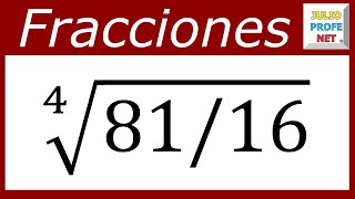 Radicación de fracciones  Ej 1 [upl. by Naellij]