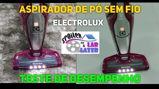 Teste de desempenho do aspirador de pó sem fio ergorapido Electrolux modelo ERG23 [upl. by Eylrac112]