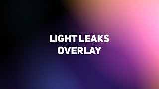 FREE Light Leaks Overlay Pack  Premiere Pro After Effects Sony Vegas Final cut  Stock Footage [upl. by Nassah]