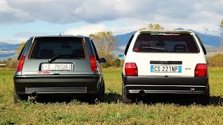 Fiat Uno Turbo vs Renault 5 Gt Turbo LE BARE  Davide Cironi [upl. by Nary]