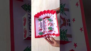 DIY Christmas popup card  Christmas greeting card making easy  Merry Christmas card shorts [upl. by Powder]