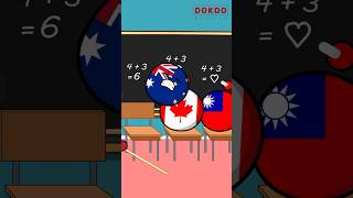 Difficult calculation  USA vs Australia Canada Taiwan countryballs [upl. by Kelton]