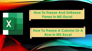 How To Freeze and Unfreeze Panes In MSExcel [upl. by Eckblad457]