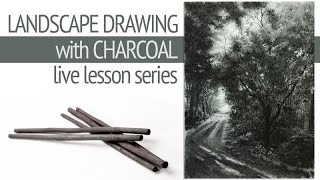 Landscape Drawing with Charcoal [upl. by Hilten447]