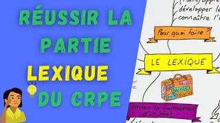 Le LEXIQUE pour le CRPE [upl. by Springer]