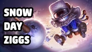 SNOW DAY ZIGGS SKIN SPOTLIGHT  LEAGUE OF LEGENDS [upl. by Arac305]