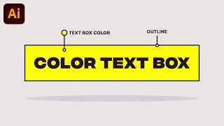 Illustrator Tutorial  How to Add a Color Text Box [upl. by Trofmoc]