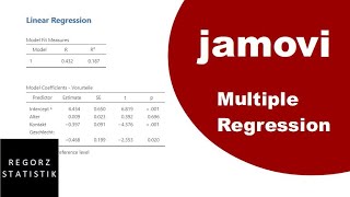 jamovi Tutorial deutsch Regressionsanalyse linear regression [upl. by Annav]