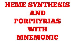 Heme Synthesis pathway with mnemonic  Porphyrias  Biochemistry [upl. by Warfeld644]