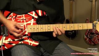 How to play Unchained  Van Halen  lesson sample [upl. by Yecnahc414]